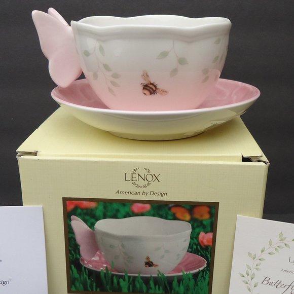 NIB.Lenox Butterfly Meadow Cup and Saucer - Picture 1 of 15
